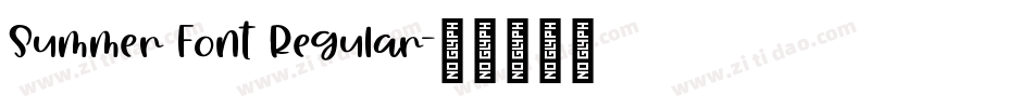 Summer Font Regular字体转换